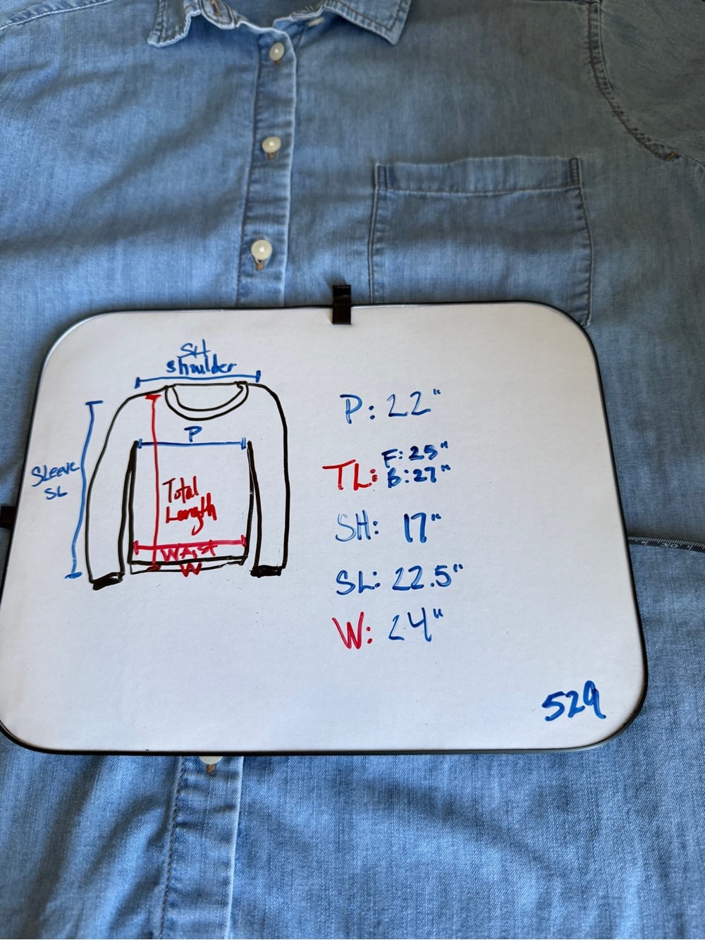 AT Loft Denim Chambray Button Down | EUC | Size L - Picture 7 of 7